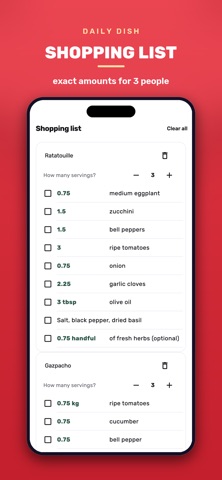Daily Dish — Recipes iPhone screenshot