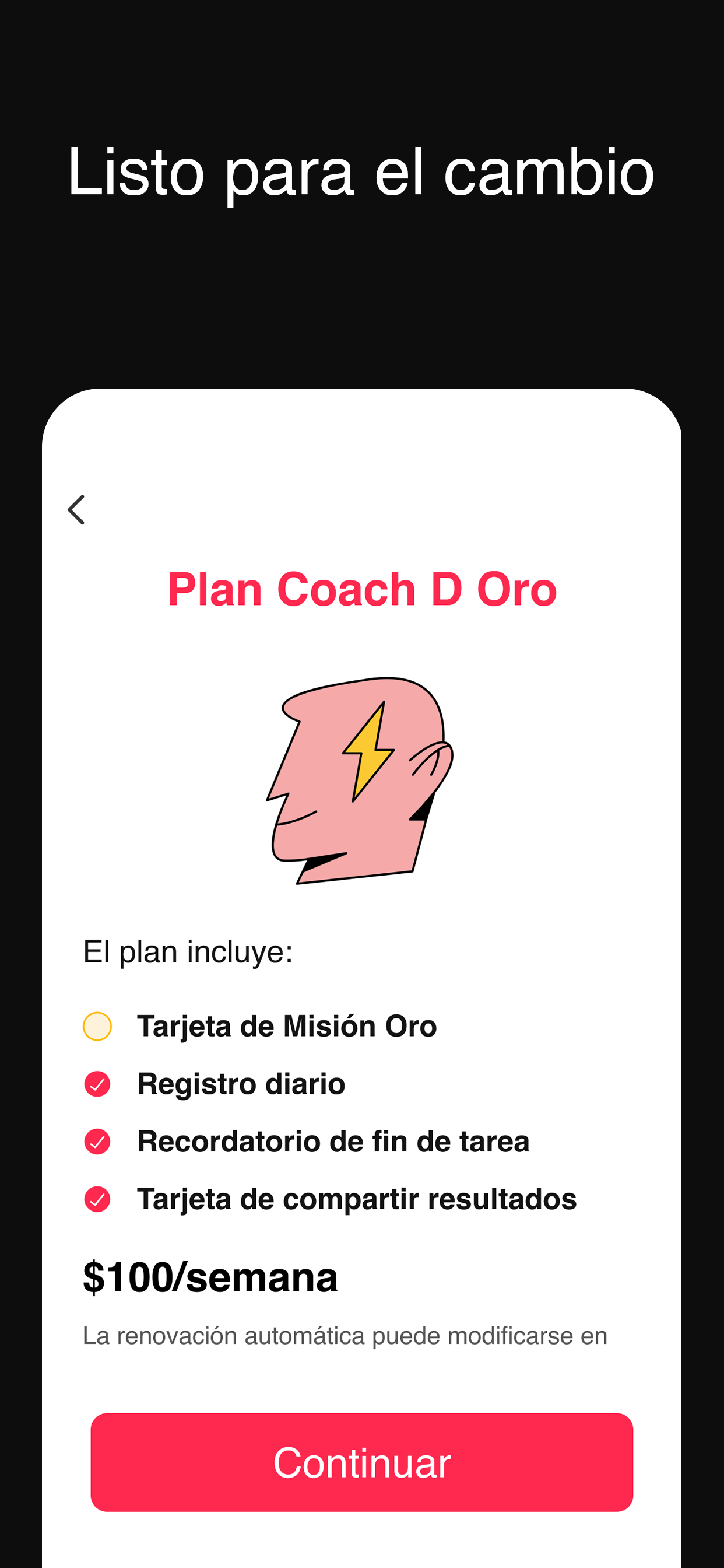 Coach D - Cambiar hábitos