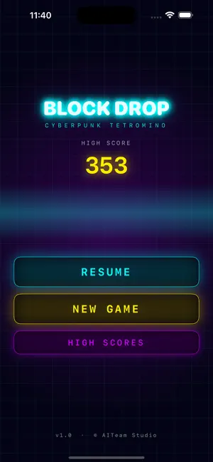 Block Drop Neon screenshot 4