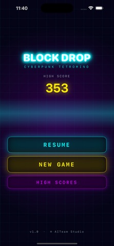 Block Drop Neon Screenshot 4 of 4