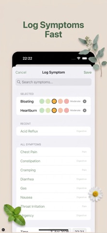 FoodFeel - Symptom Tracker Screenshot 4 of 5