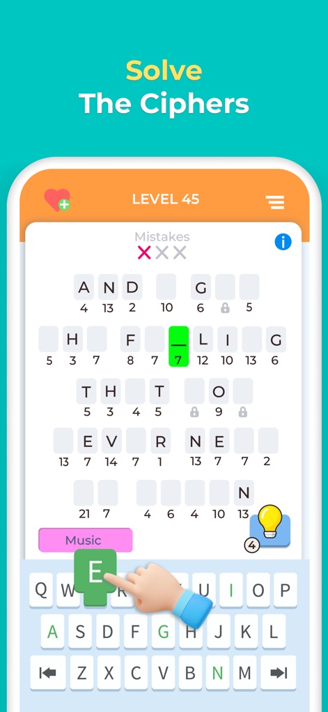 Cryptogram Letters and Numbers - App de Juegos | MWM