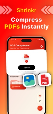 Compress PDF File - Shrinkr Screenshot 1 of 5