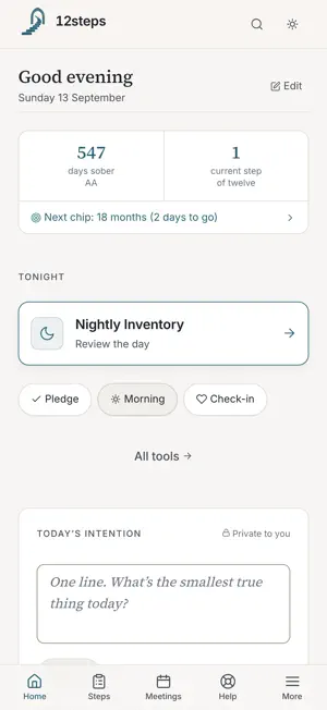 12steps.life screenshot 1