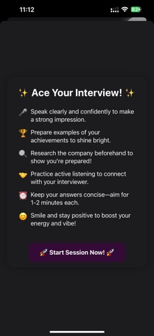 Interview Coach: AI Practice iPhone screenshot