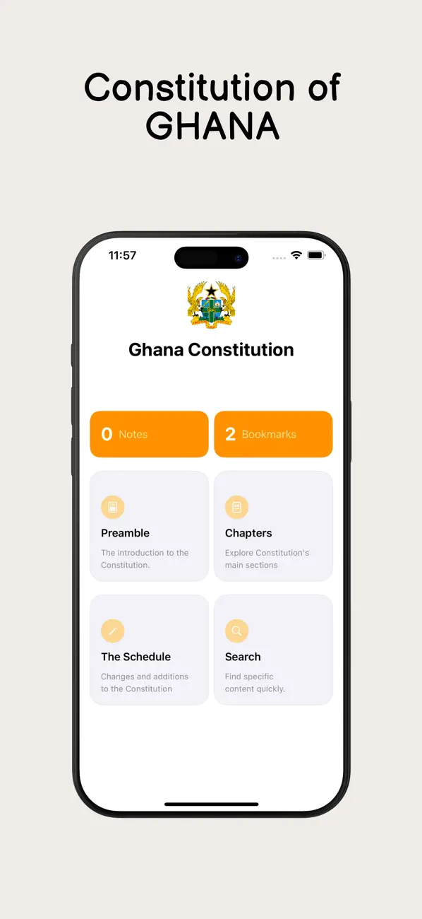 Screenshot #1 pour Ghanaian Constitution
