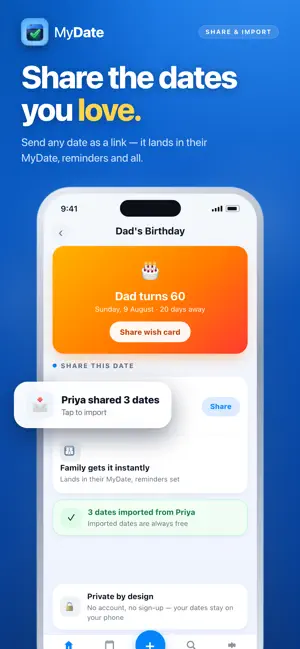 MyDate: Date Reminders screenshot 4