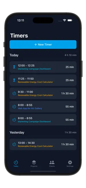Time Tracker - Focused Work screenshot 1
