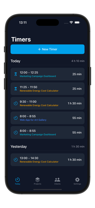 Time Tracker - Focused Work Screenshot 1 of 7