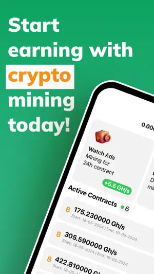 Earn Money Mining BTC Cloud screenshot 1