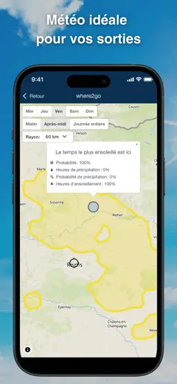 Capture d'écran de Meteoblue Météo & Cartes sur iPhone 6