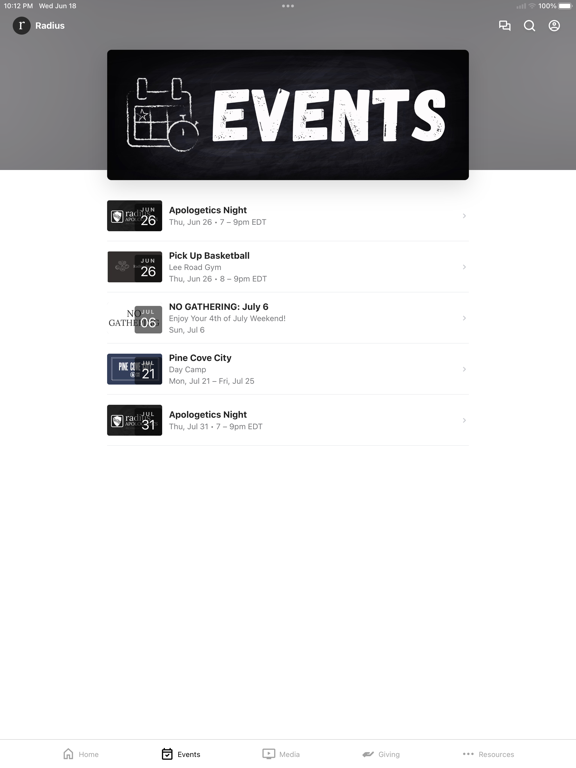App screenshot