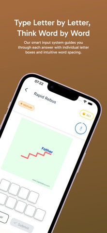 RapidRebus: Word Puzzle Game iPhone screenshot