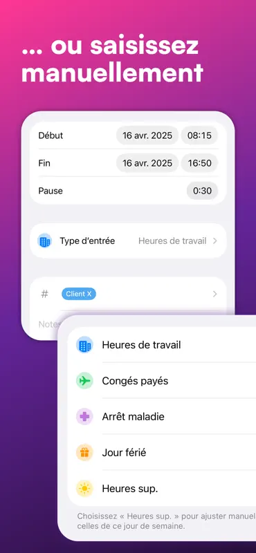 WorkTimes - Pointeuse screenshot 3 of 9