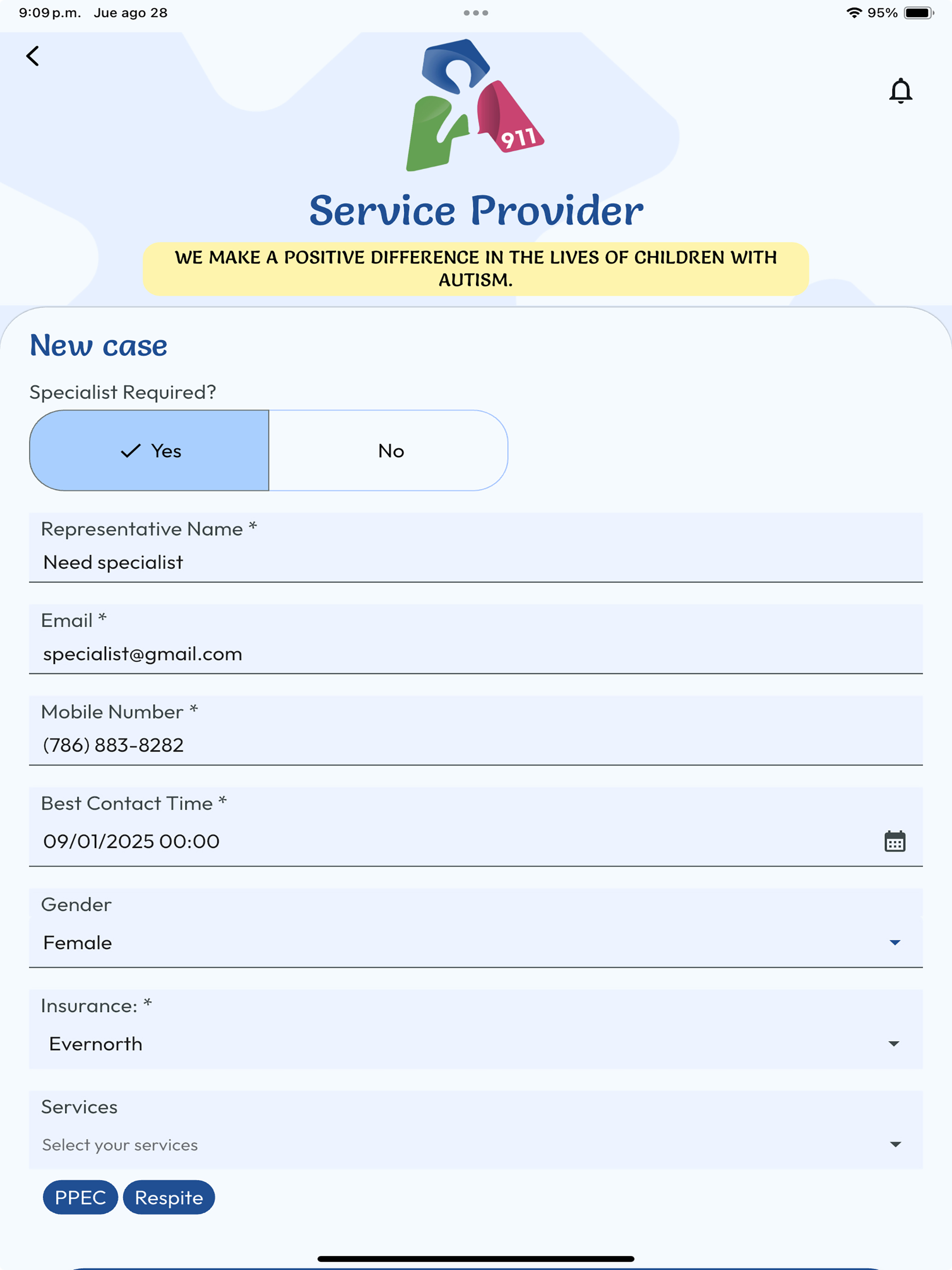 Autism 911 Service Provider screenshot 11