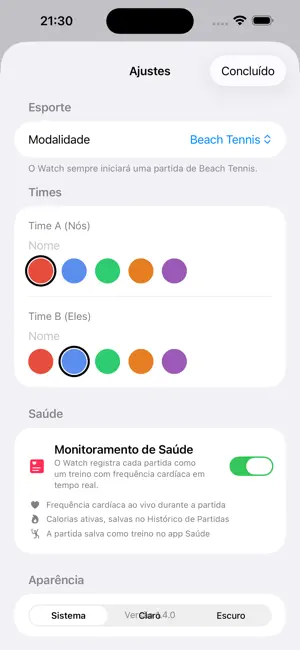 Placar para Beach Tennis screenshot 2