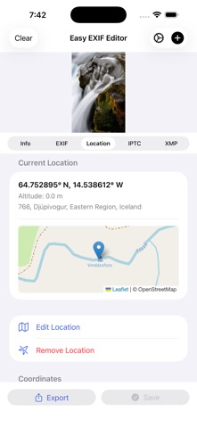 Easy Exif Editor のスクリーンショット