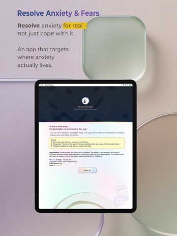 Resolve Anxiety iPad screenshot