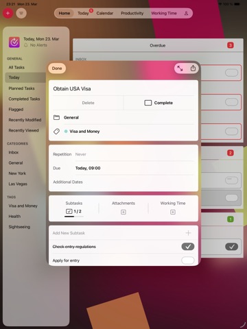Tempodo: To Do List & Calendar iPad screenshot