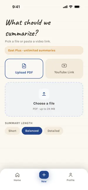 Ozet: AI PDF & Video Summary screenshot 3