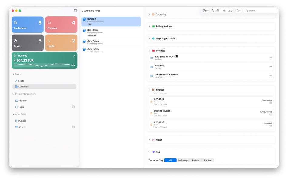 #1. MirCRM (macOS) Von: Burzcast SRL