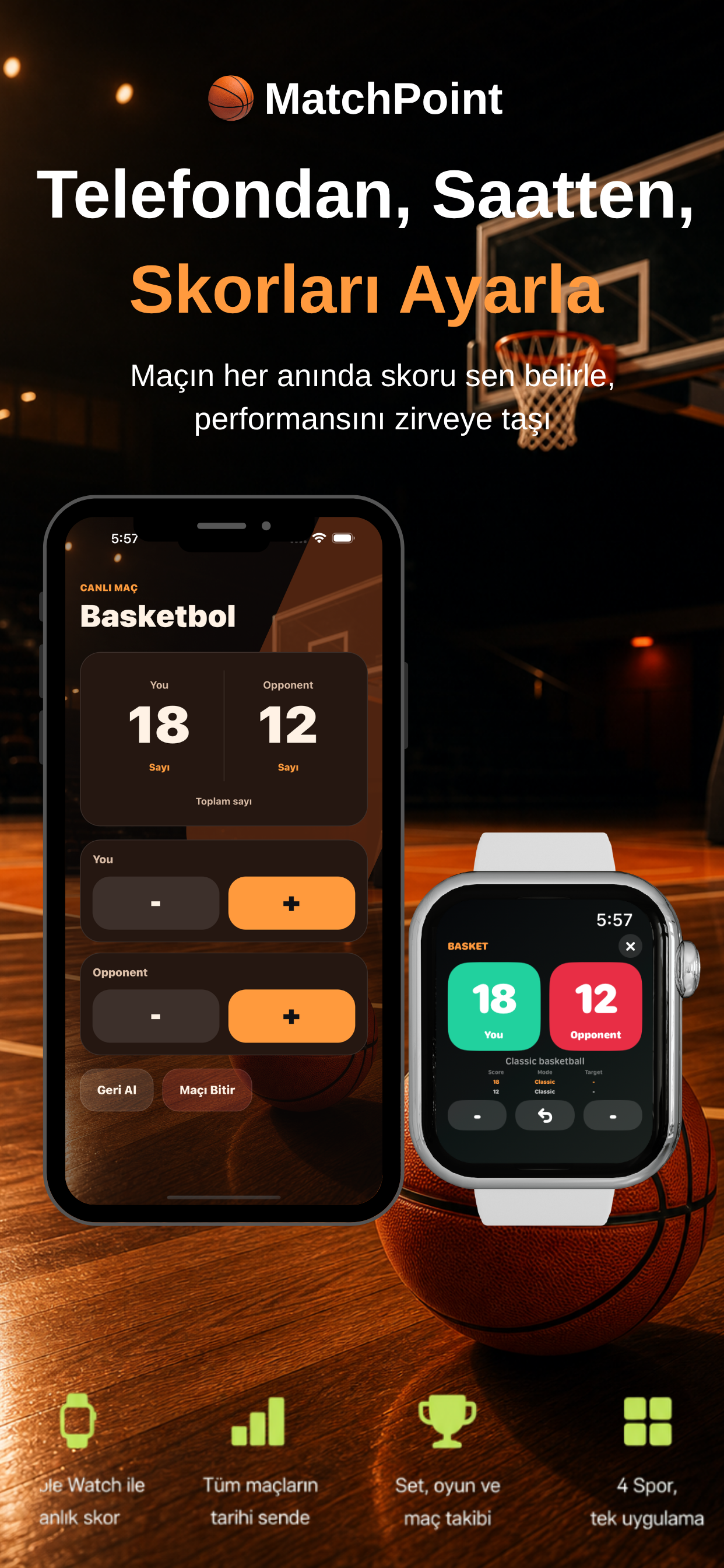 MatchPoint: Watch Score Keeper