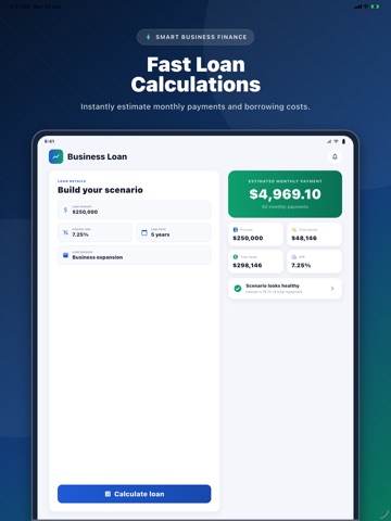 Business Loan Calculator Pro iPad screenshot