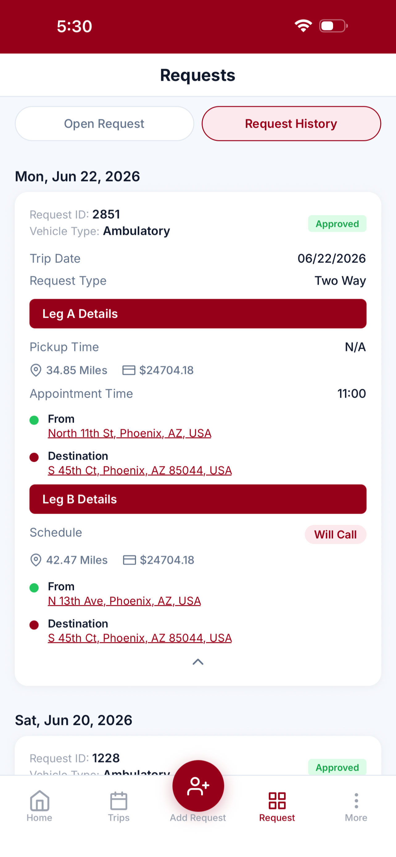 NEMT Customer - NG screenshot 3