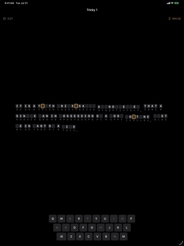 Vellum: Cryptogram Puzzles iPad screenshot