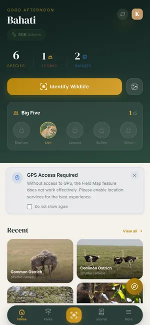 Karibu Safari Journal screenshot 1