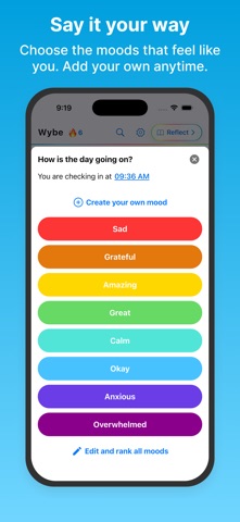 Wybe: Mood Tracker & Journal Screenshot 1 of 6