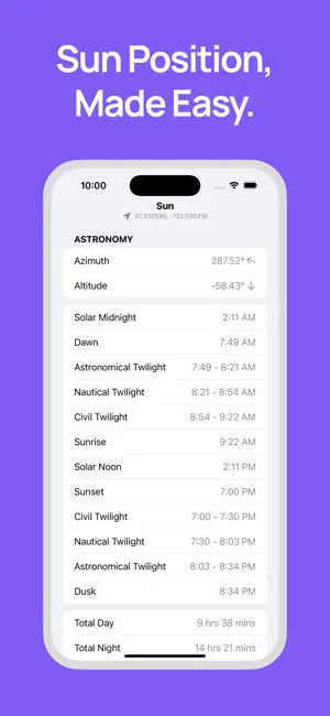 Luminary: Sun Tracker screenshot 1
