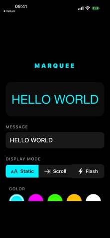 Marquee LED Banner Sign iPhone screenshot