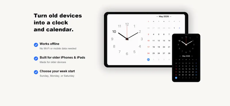 Old Device Clock & Calendar screenshot 1 of 5
