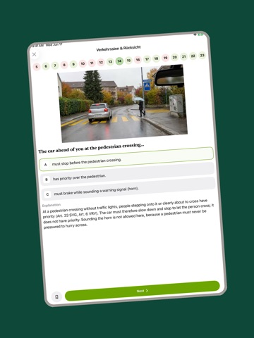 Swiss Driving Theory Test iPad screenshot