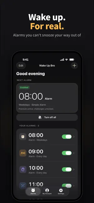 Wake Up Bro - alarm challenge screenshot 1