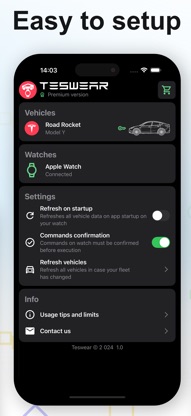 Teswear: Watch app for Tesla screenshot 2
