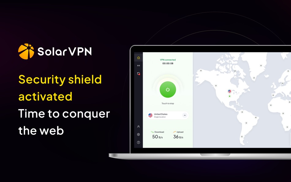 #1. SolarVPN: Rapid & Reliable (macOS) 由: Solar Innovation Limited