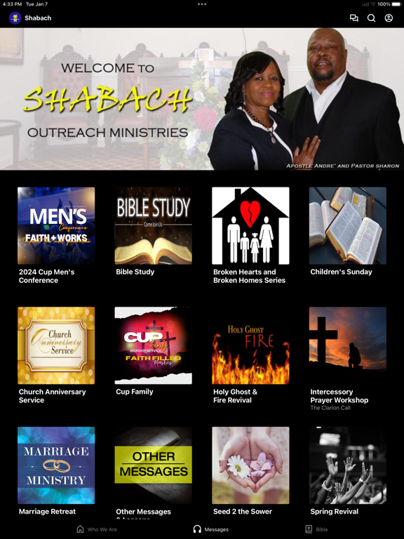 Shabach Outreach Ministries iPad screenshot 2 - Education app