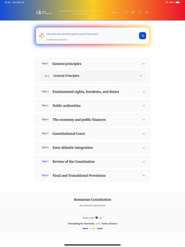 Constitutional Guide iPad screenshot