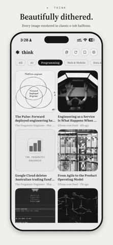 think - E-ink RSS Feed Reader iPhone screenshot