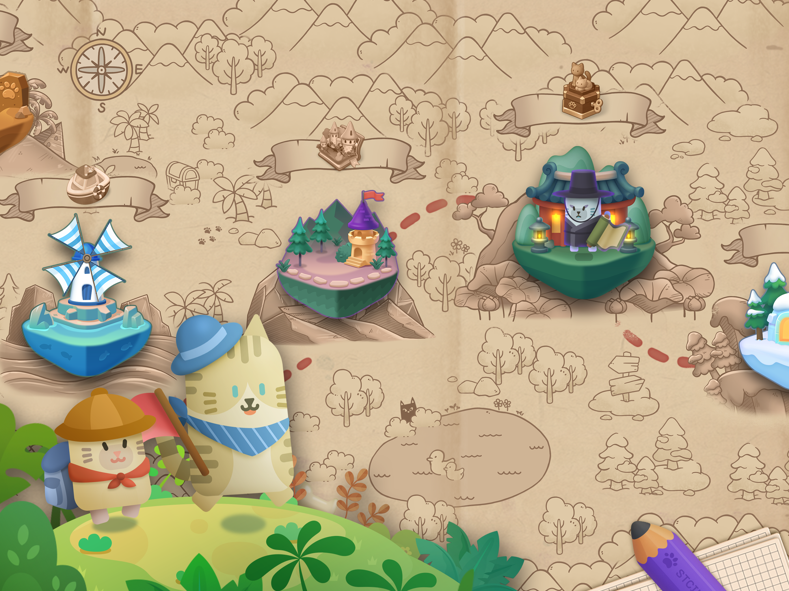 Merge Cats: Catopia Puzzle