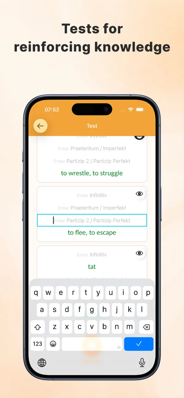 Screenshot #3 pour Irregular German Verbs