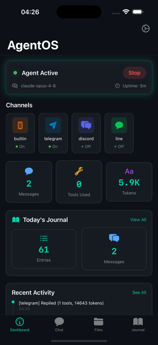 AgentOS - AI Agent Host Screenshot 1 of 4