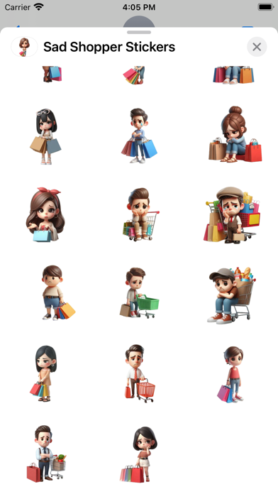 Screenshot #3 pour Sad Shopper Stickers