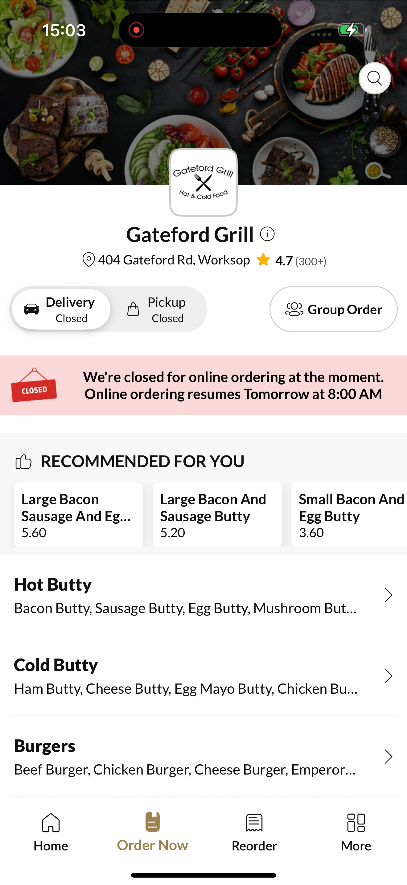 Gateford Grill, screenshot 3