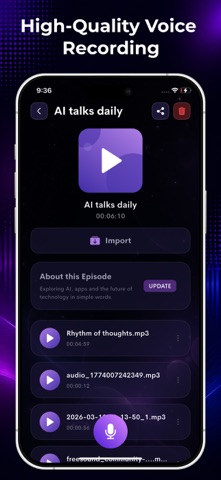 Podcast Recorder & Editor AI iPhone screenshot