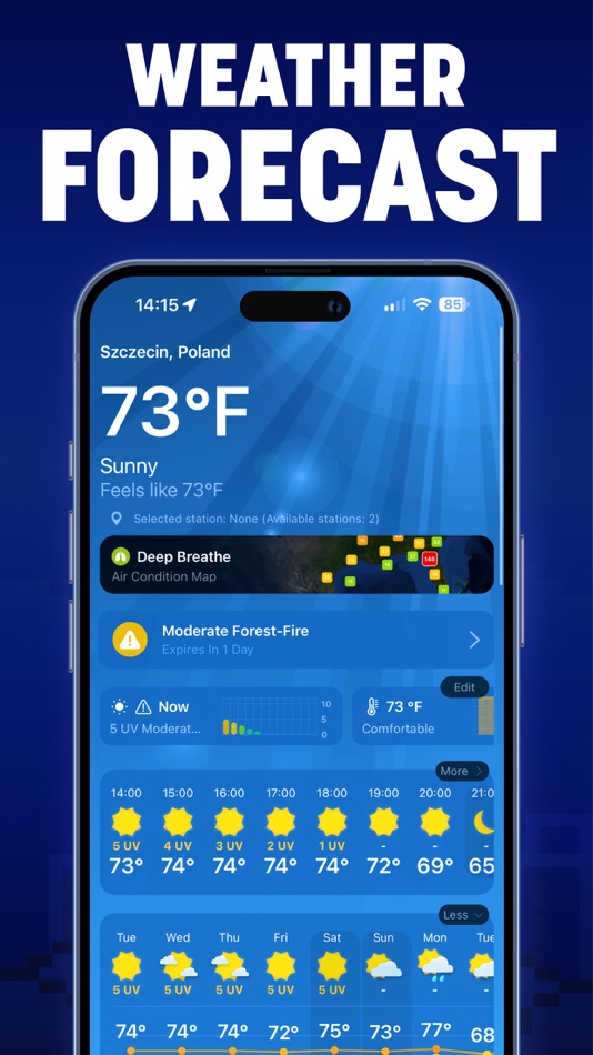 #2. Weather #1 Interactive Widgets (iOS) By: byss mobile