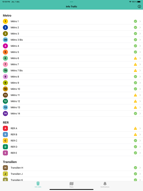Ma Ligne - Trafic Metro & RER