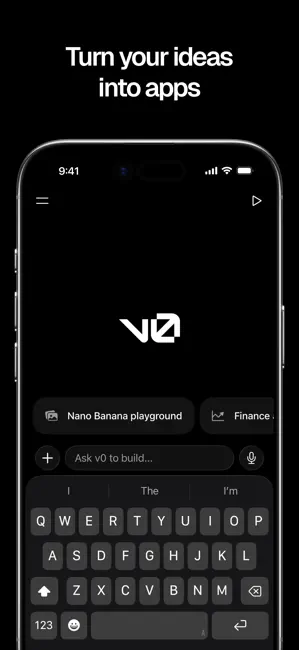 v0 iPhone screenshot 1